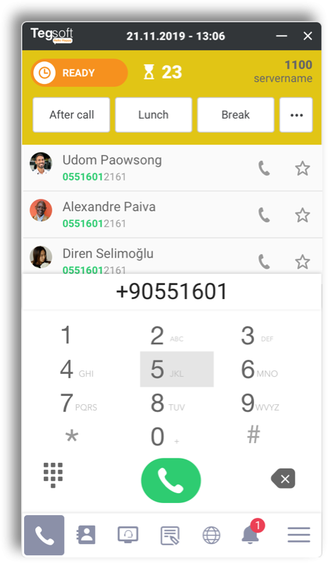 Tegsoft Widget