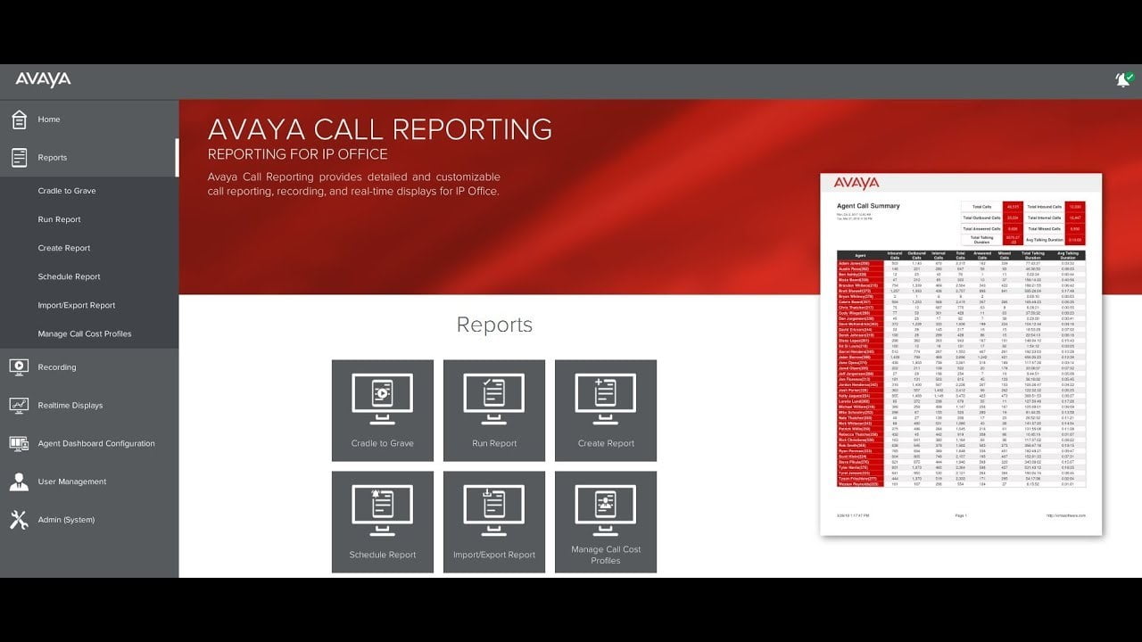 Avaya Call Reporting